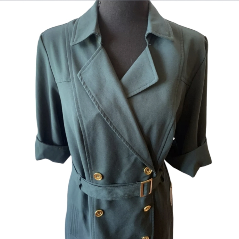 Sharagano Double Breasted Trench Dress LNC - Picture 4 of 13